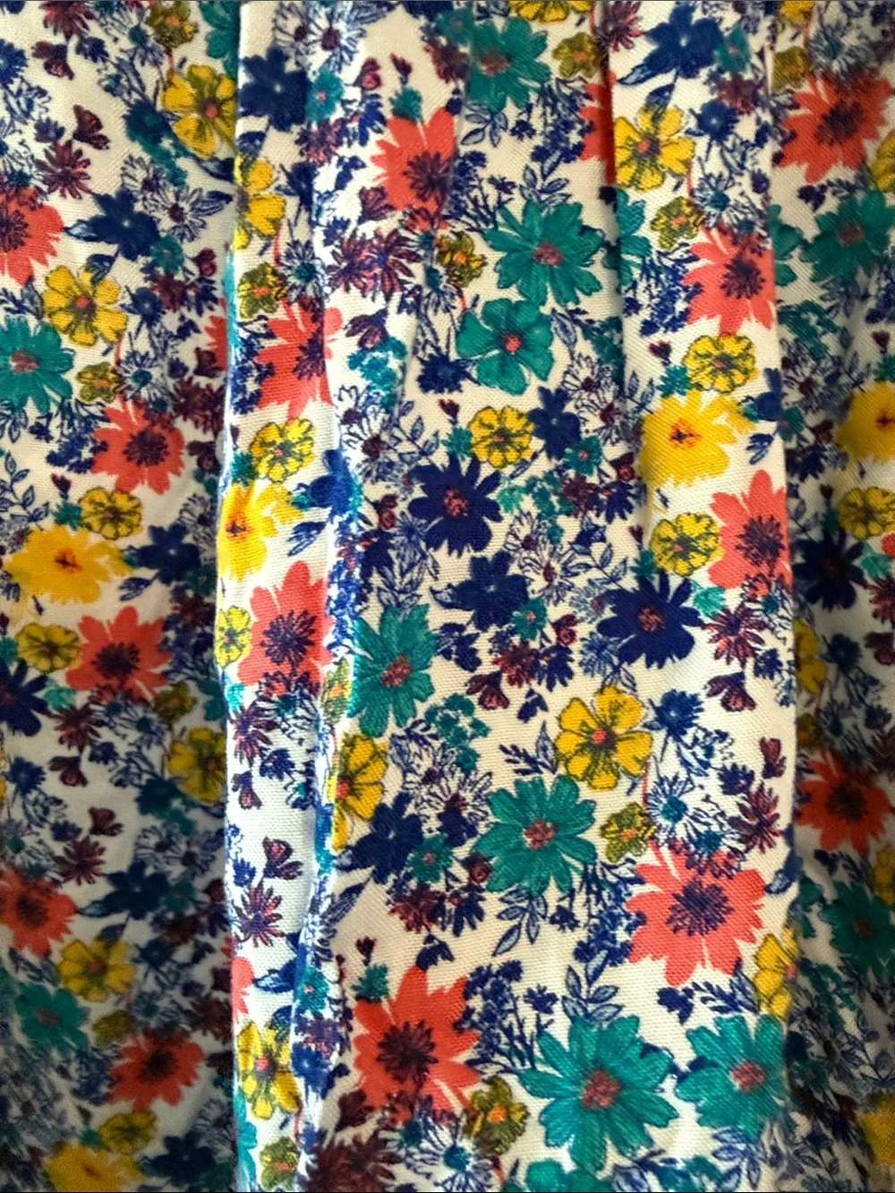 Brand New Old Navy Blue-Trim Floral Skirt